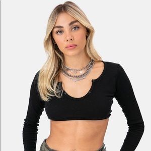 Adika Aspo Long Sleeve Crop Top